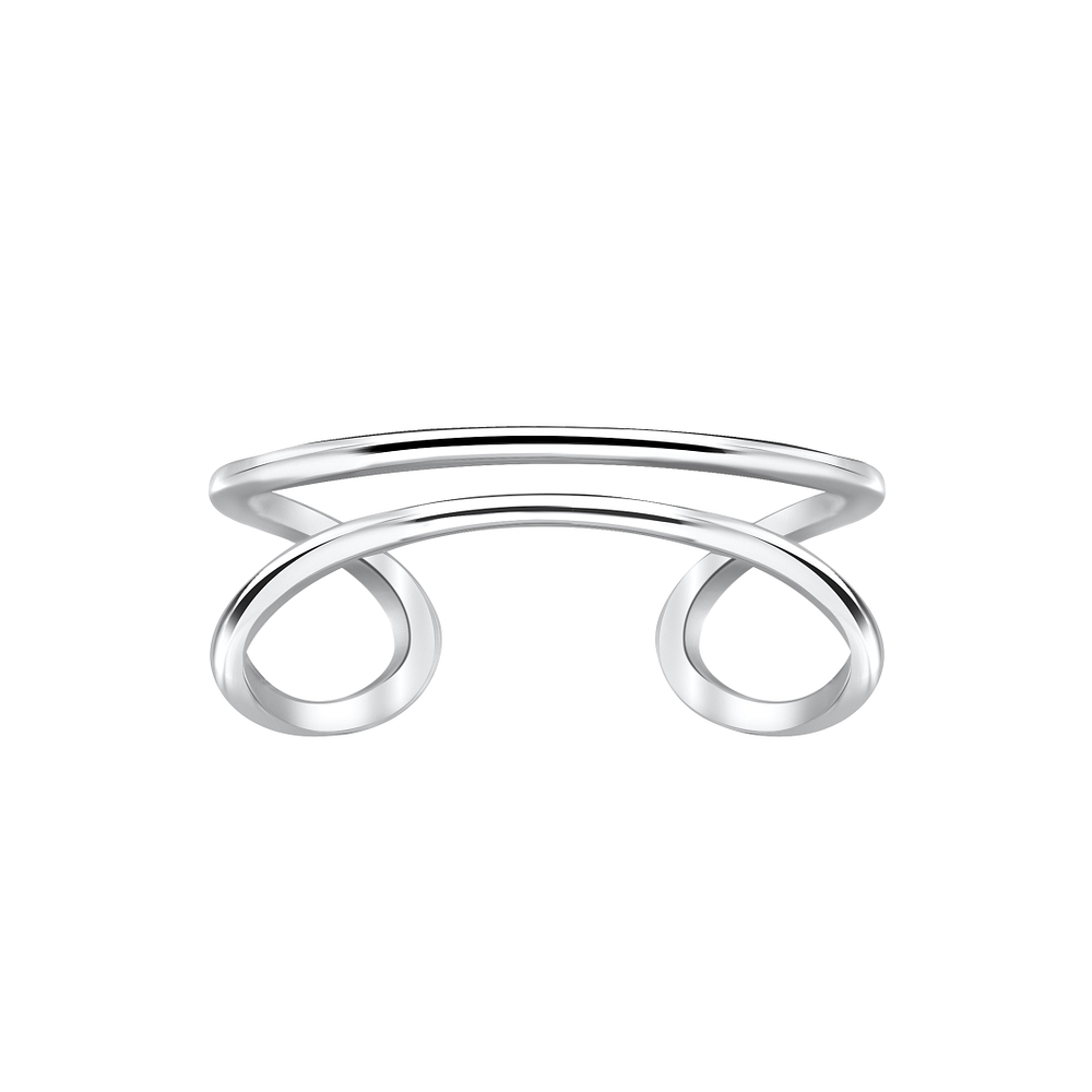 Wholesale Sterling Silver Double Line Ring - JD3933