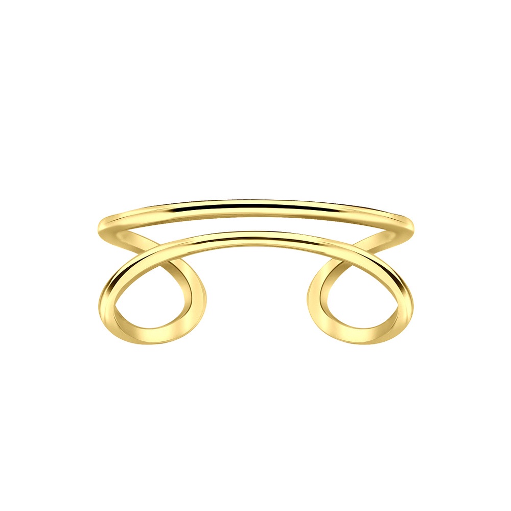 Wholesale Sterling Silver Double Line Open Ring - JD3934