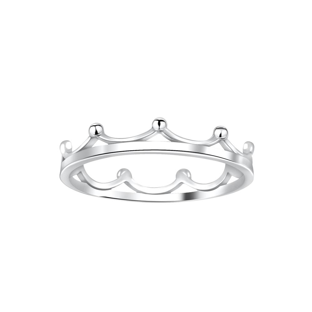 Wholesale Sterling Silver Crown Ring - JD3812