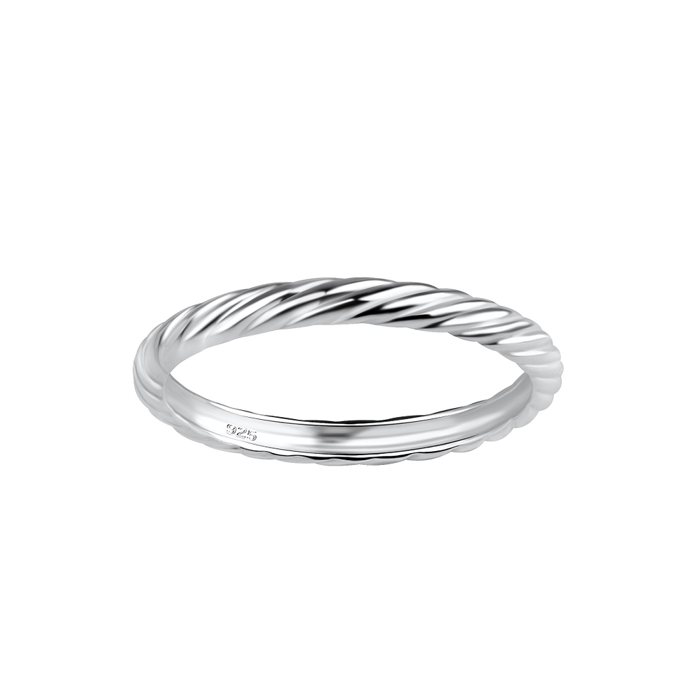 Wholesale Sterling Silver Twisted Ring - JD18004