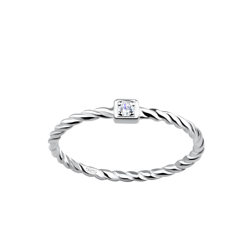 Wholesale Sterling Silver Twisted Ring - JD18134