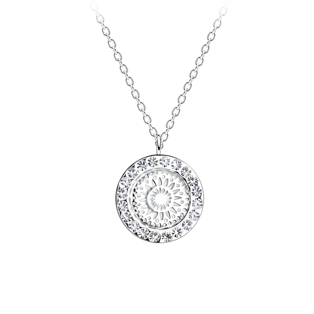 Wholesale Sterling Silver Round Necklace - JD20577