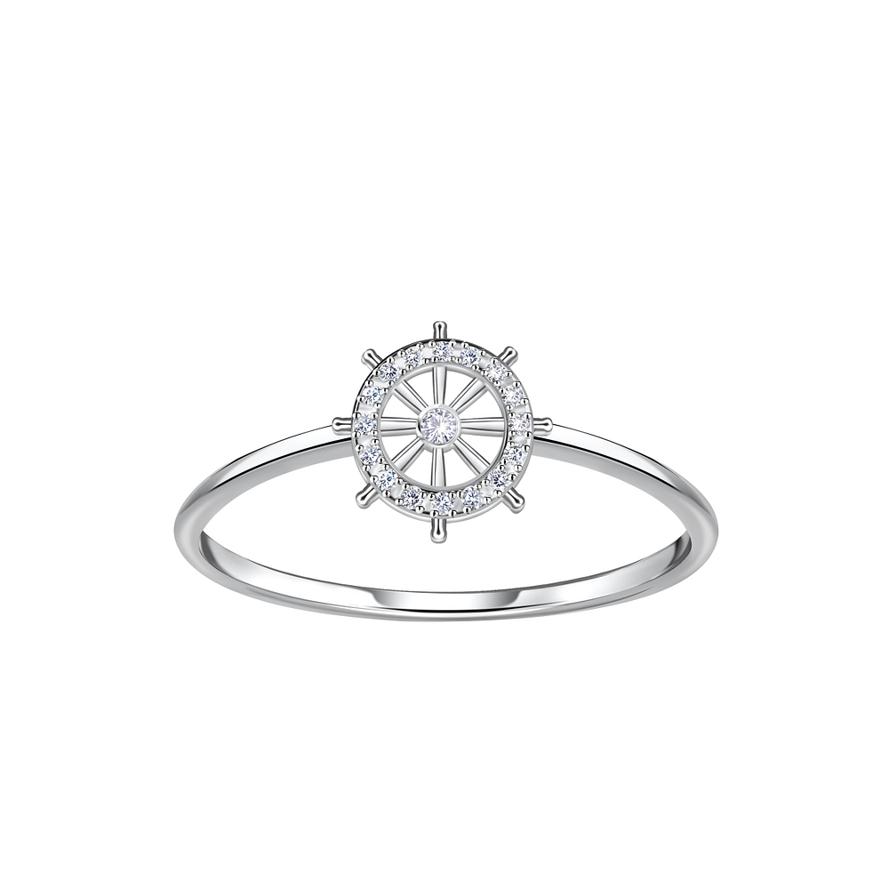 Wholesale Sterling Silver Ship Wheel Ring - JD23030