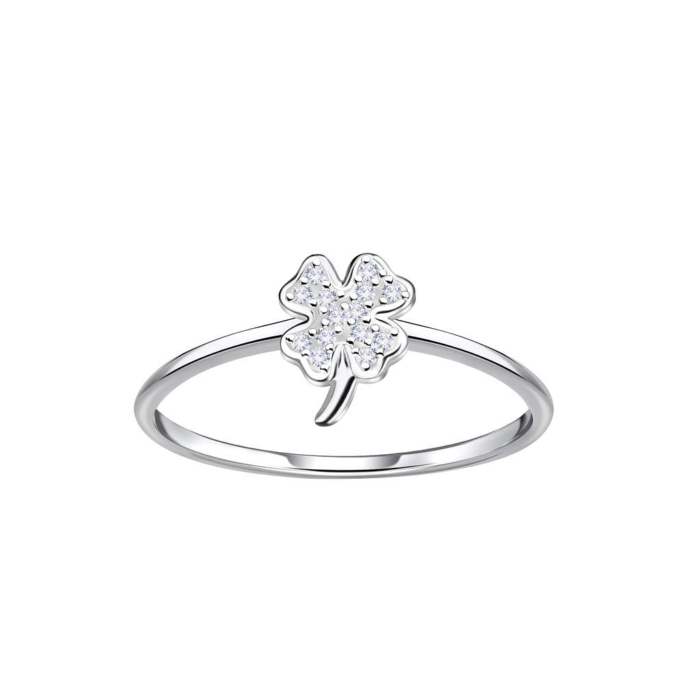 Wholesale Sterling Silver Clover Ring - JD22885