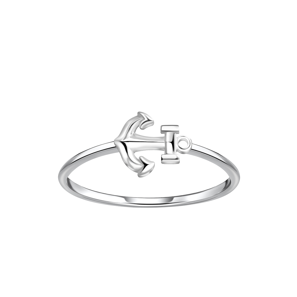 Wholesale Sterling Silver Anchor Ring - JD23018