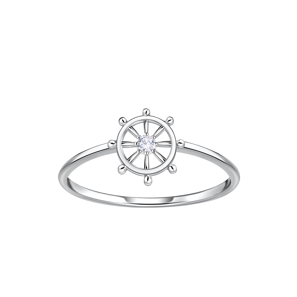 Wholesale Sterling Silver Ship Wheel Ring - JD23029