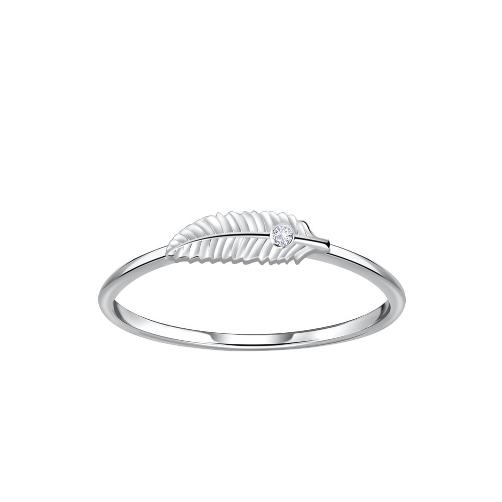 Wholesale Sterling Silver Leaf Ring - JD23038