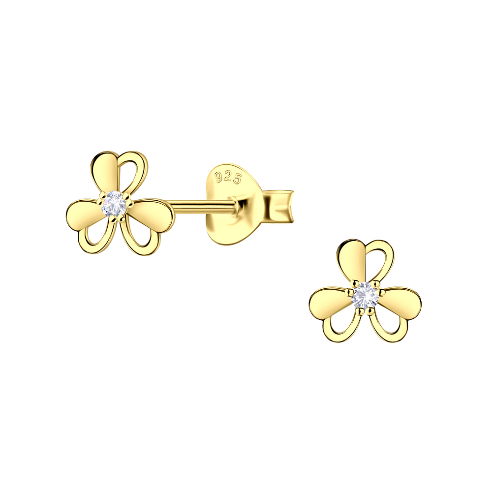 Wholesale Sterling Silver Flower Ear Studs - JD23518