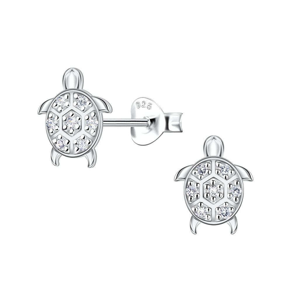 Wholesale Sterling Silver Turtle Ear Studs - JD23533