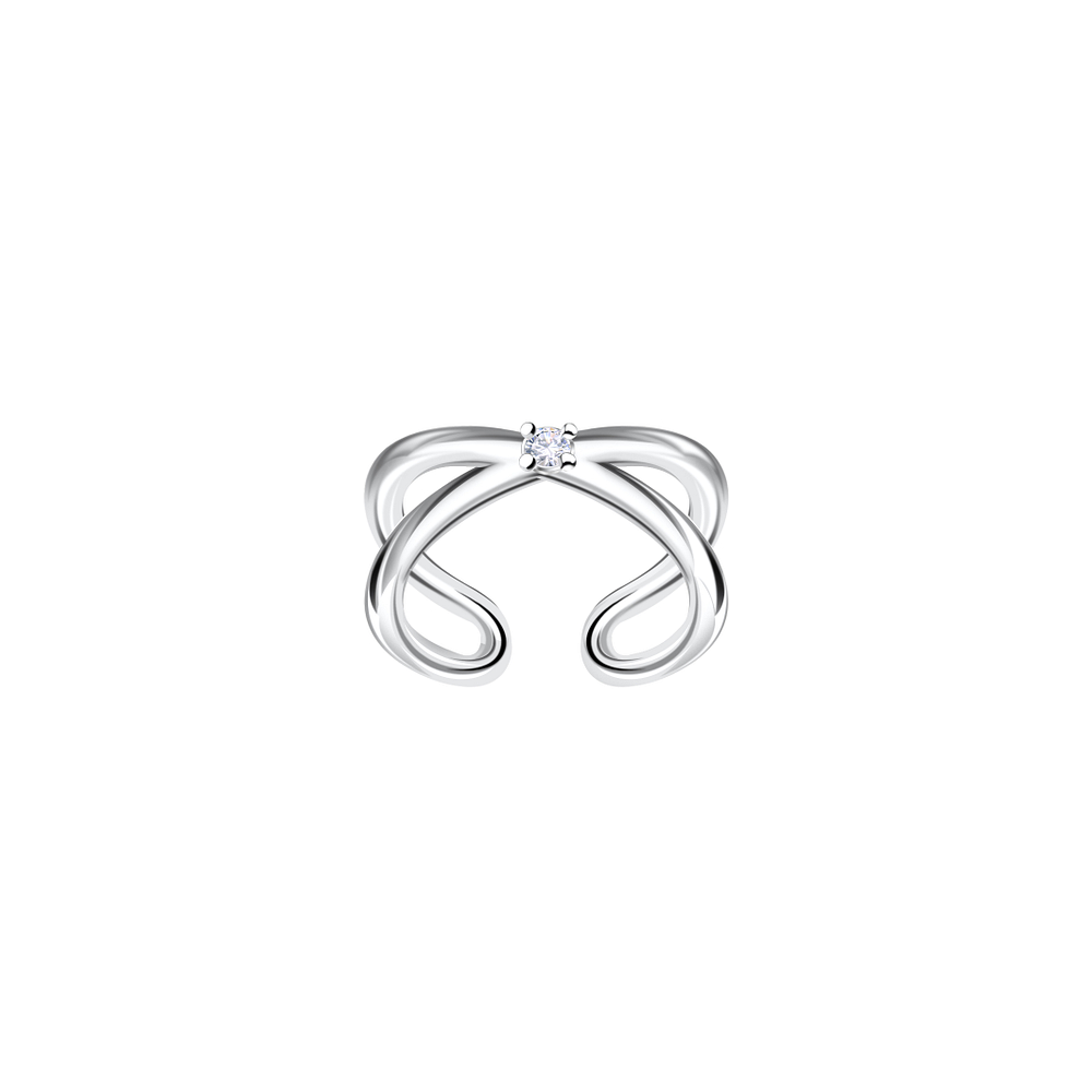 Wholesale Sterling Silver Cross Ear Cuff - JD23792