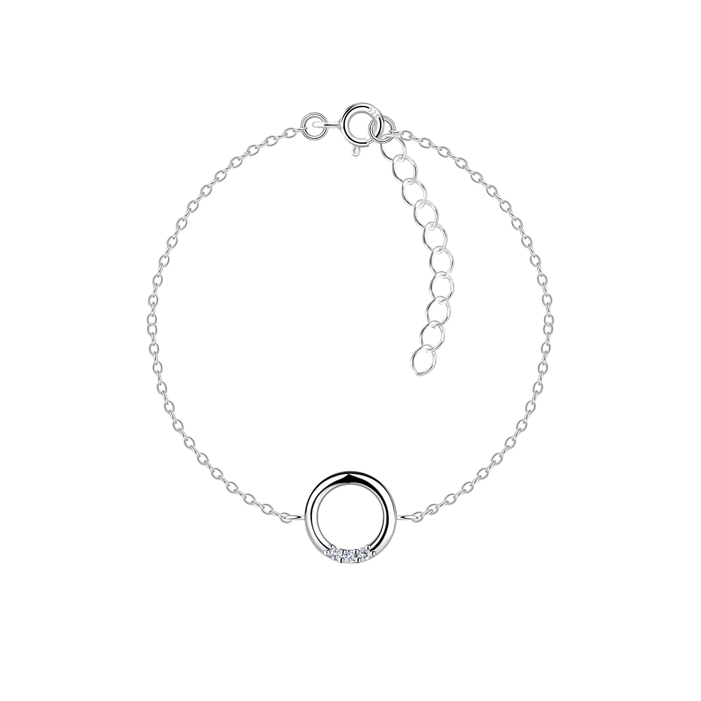Wholesale Sterling Silver Circle Bracelet - JD23850