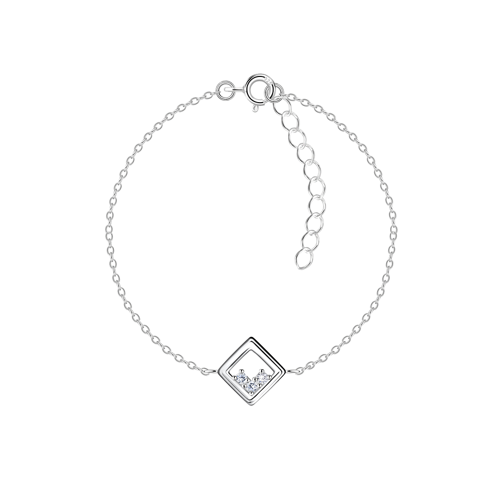 Wholesale Sterling Silver Square Bracelet - JD23883