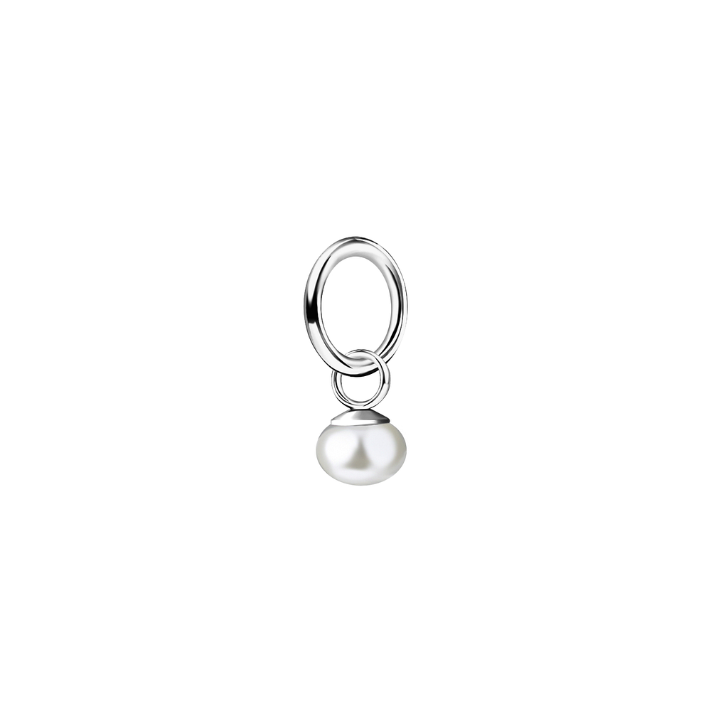Wholesale 4mm Fresh Water Pearl Sterling Silver Pendant - JD23885