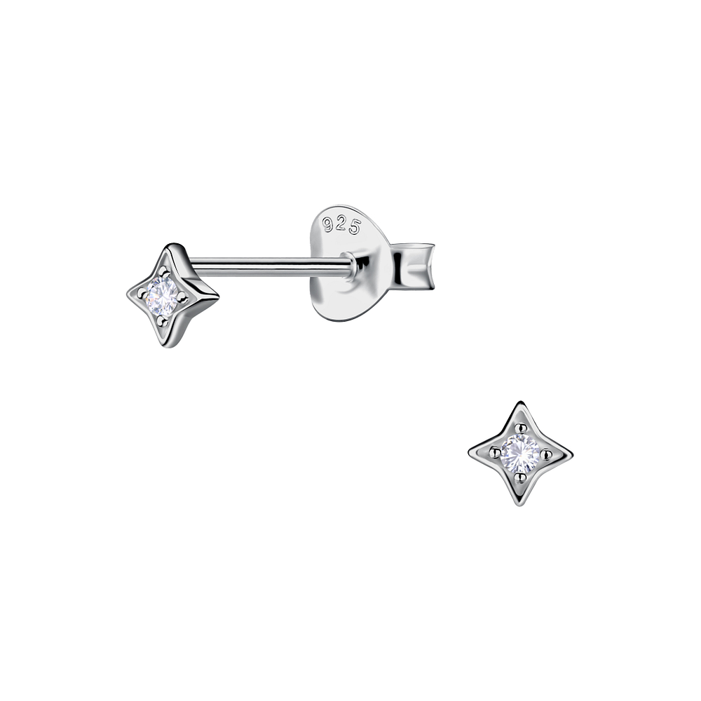 Wholesale Sterling Silver Star Ear Studs - JD24061