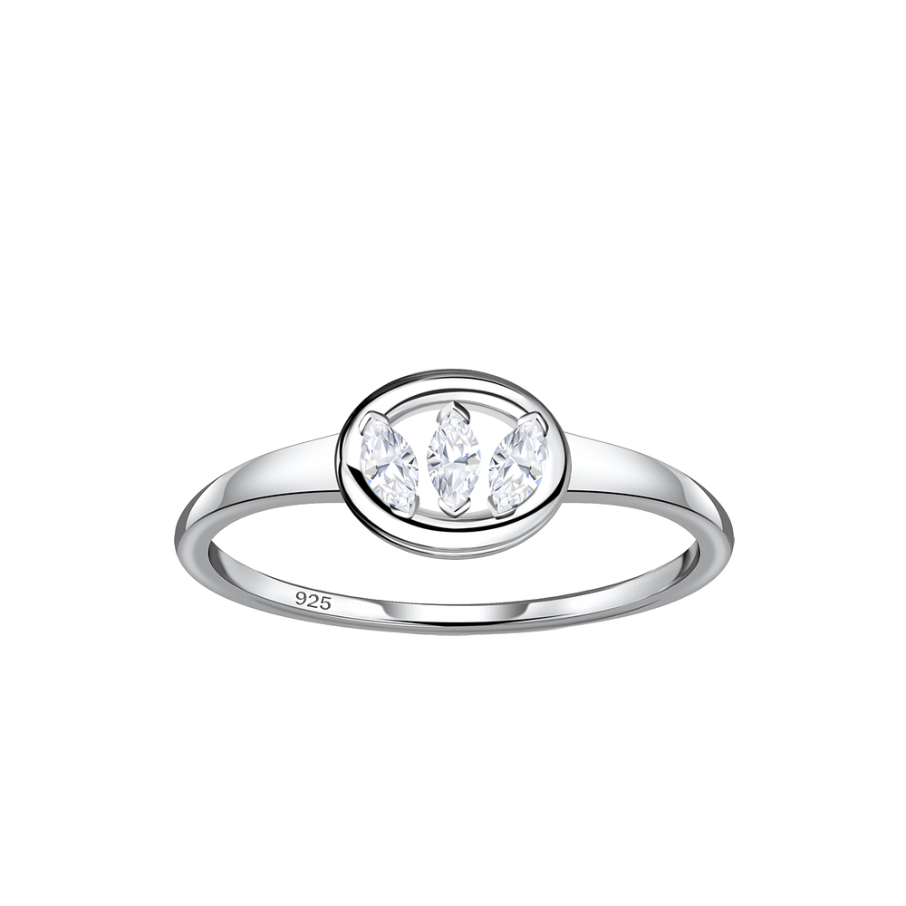 Wholesale Sterling Silver Oval Ring - JD24109