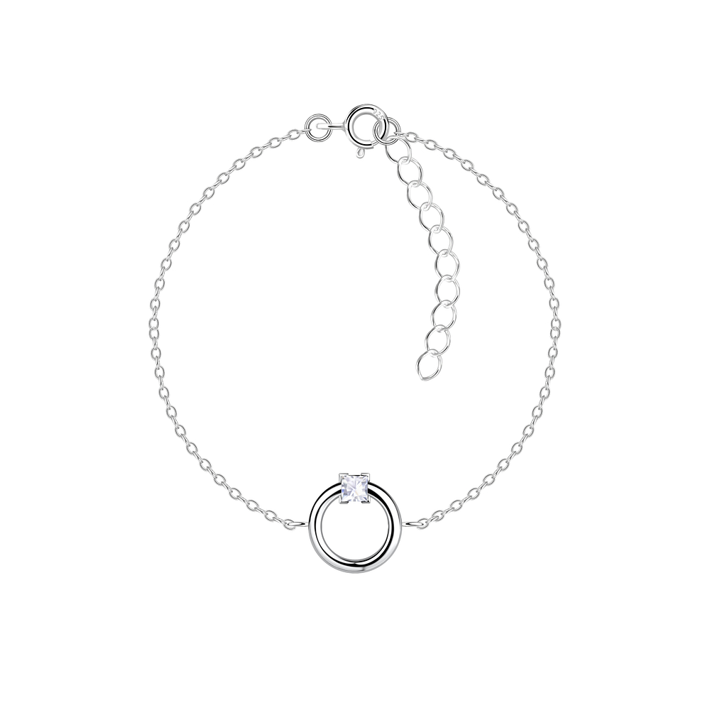 Wholesale Sterling Silver Circle Bracelet - JD24127