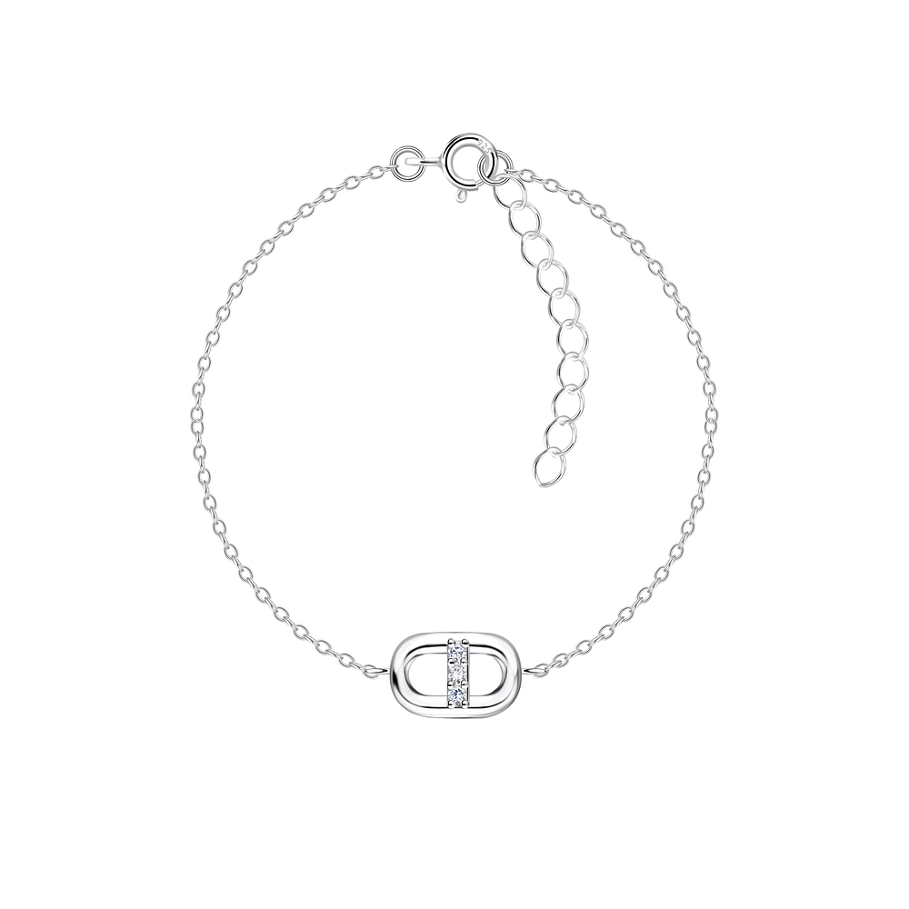 Wholesale Sterling Silver Oval Bracelet - JD24129