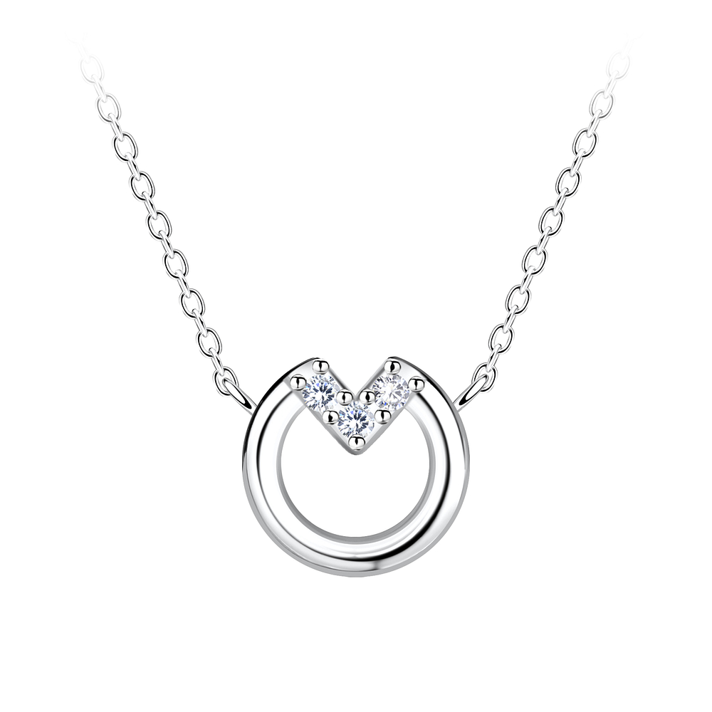 Wholesale Sterling Silver Circle Necklace - JD24144