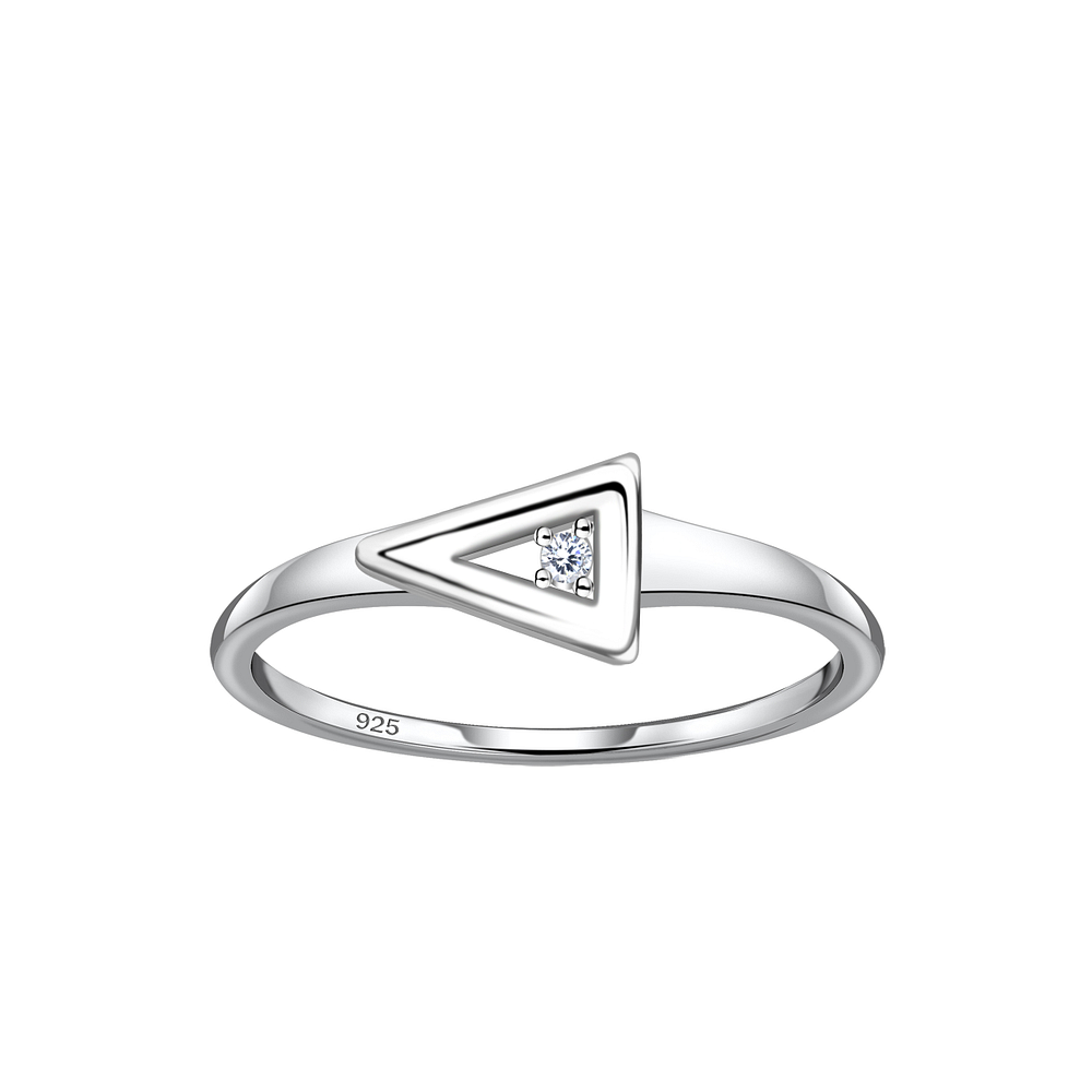 Wholesale Sterling Silver Triangle Ring - JD24118