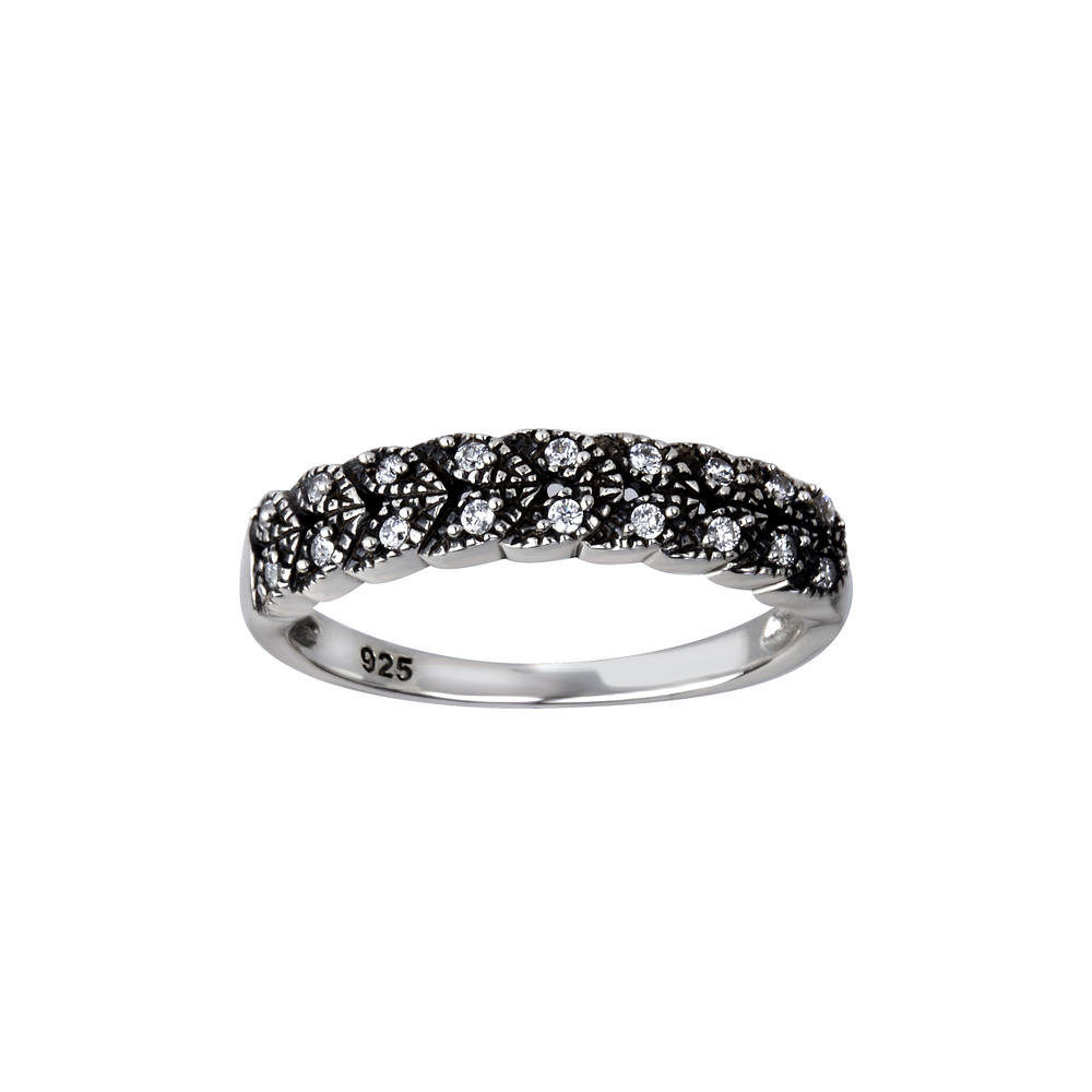 Wholesale Sterling Silver Patterned Ring - JD26111