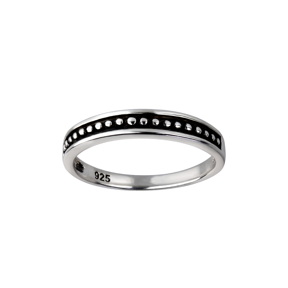 Wholesale Sterling Silver Patterned Band Ring - JD26125