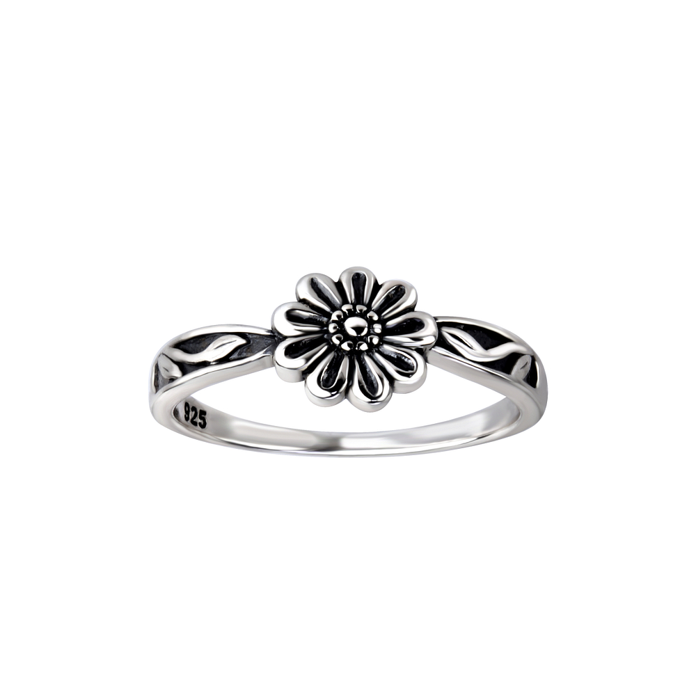 Wholesale Sterling Silver Flower Ring - JD26131