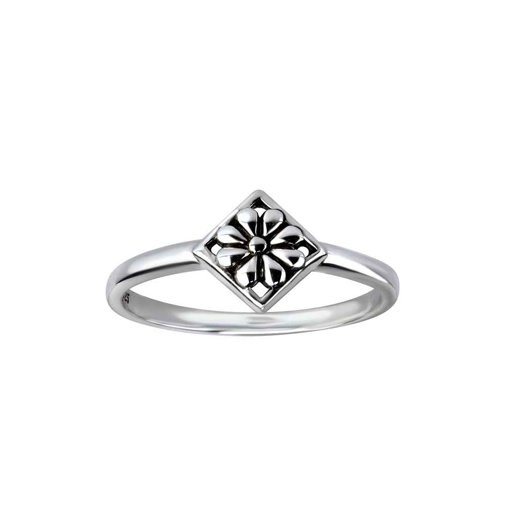 Wholesale Sterling Silver Flower Ring - JD26138