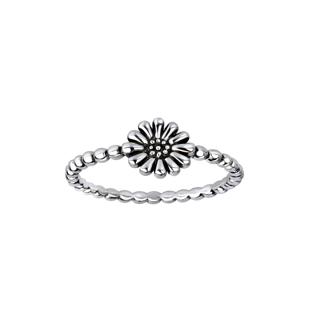 Wholesale Sterling Silver Flower Ring - JD26139