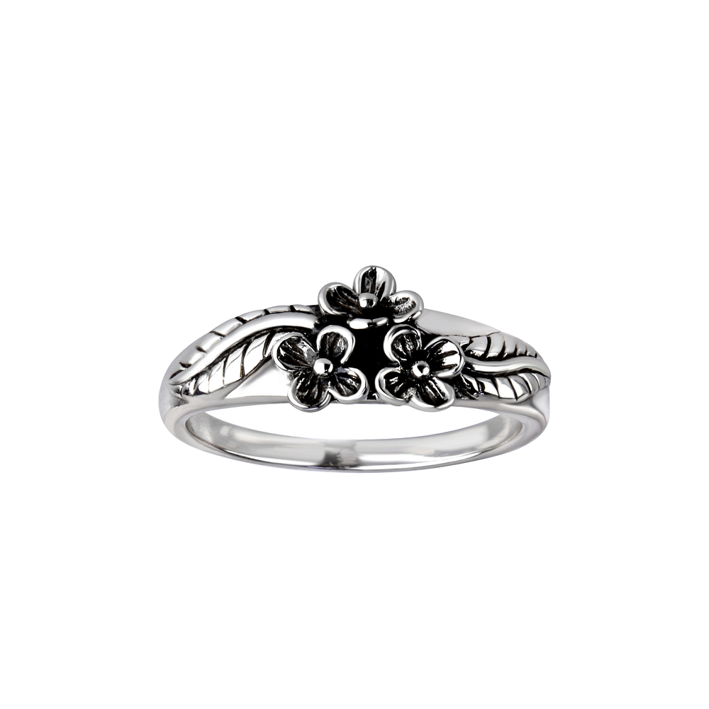 Wholesale Sterling Silver Flower Ring - JD26149