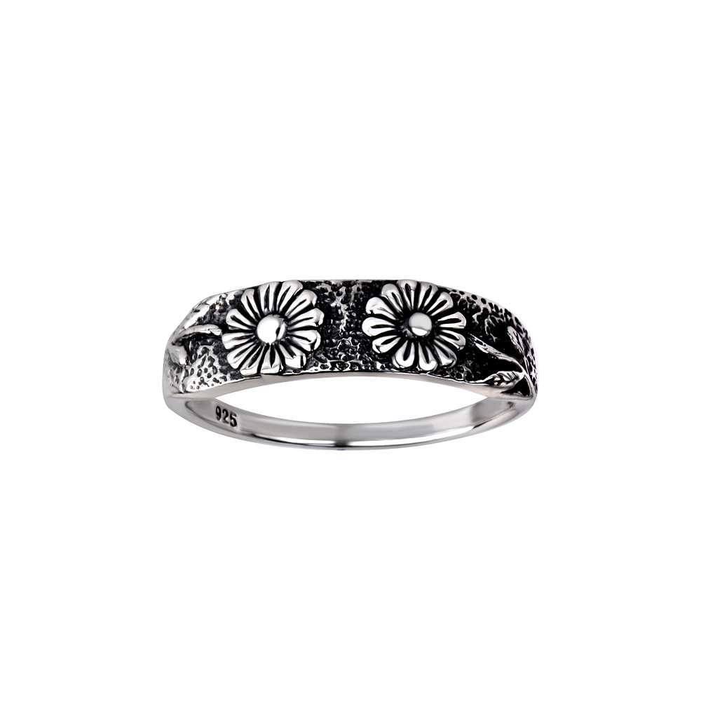 Wholesale Sterling Silver Flower Ring - JD26151