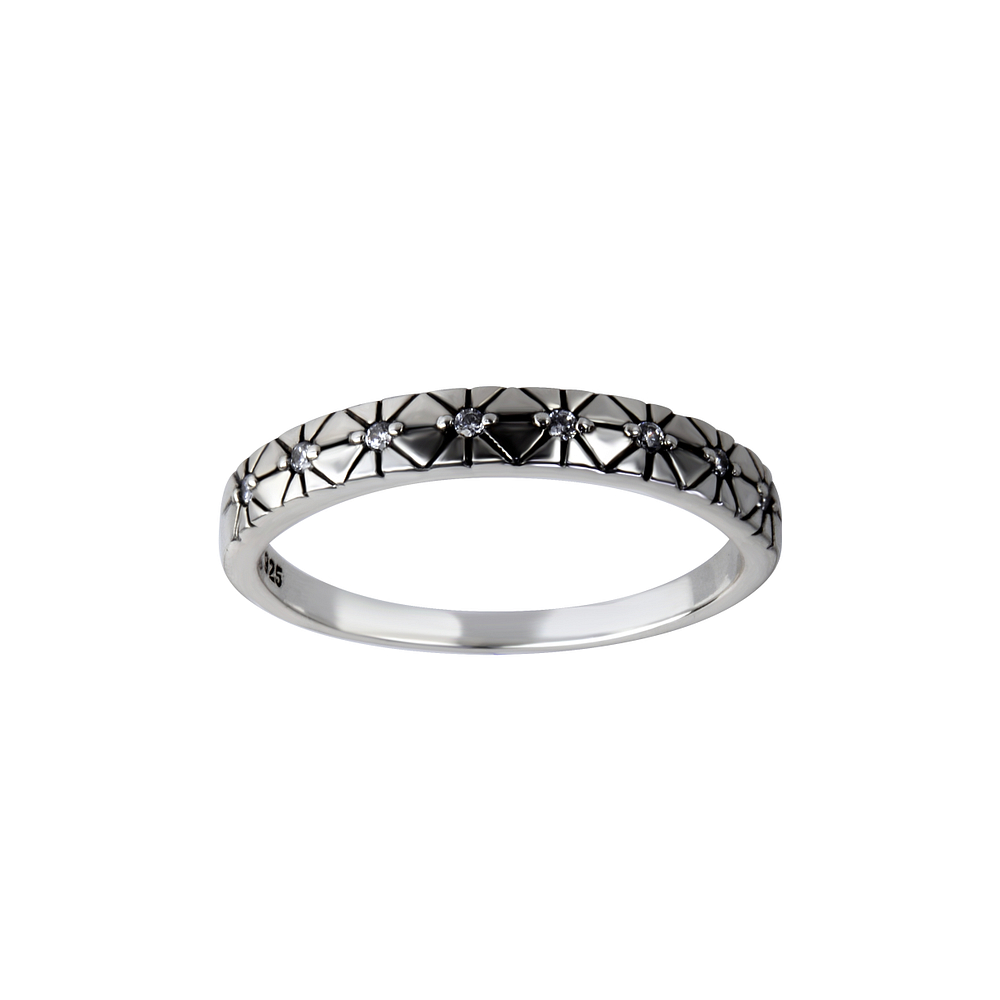 Wholesale Sterling Silver Geometric Ring - JD26156