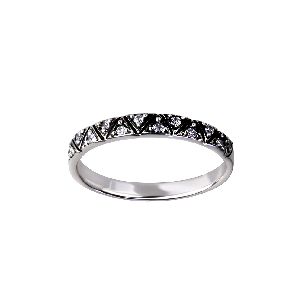 Wholesale Sterling Silver Geometric Ring - JD26157
