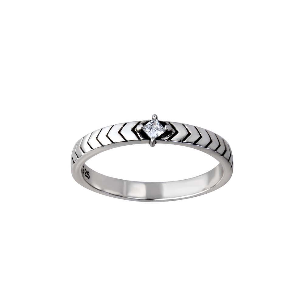 Wholesale Sterling Silver Geometric Ring - JD26159