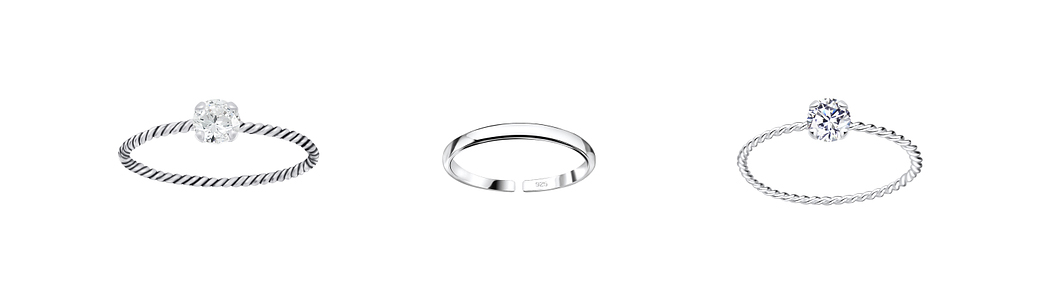 Wholesale silver rings- Silver JD UK