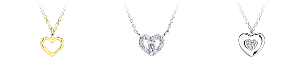 Wholesale Heart Themed Necklaces - SilverJD UK