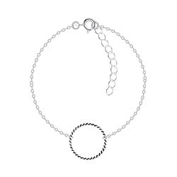 Wholesale Sterling Silver Circle Bracelet - JD1728