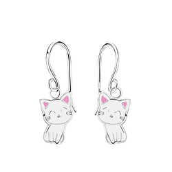 Wholesale Sterling Silver Cat Earrings - JD2005