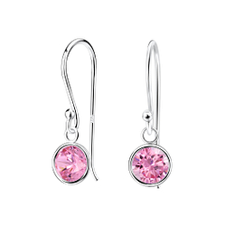 Wholesale 6mm Round Cubic Zirconia Sterling Silver Earrings - JD1982