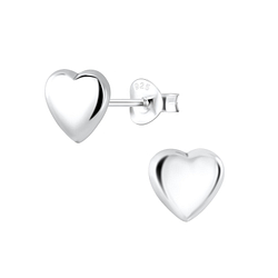 Wholesale Sterling Silver Heart Ear Studs - JD2033