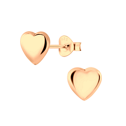 Wholesale Sterling Silver Heart Ear Studs - JD2035