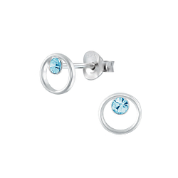 Wholesale Sterling Silver Circle Ear Studs - JD2195