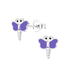 Wholesale Sterling Silver Dragonfly Ear Studs - JD2047