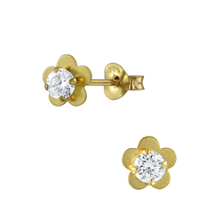 Wholesale Sterling Silver Flower Ear Studs - JD2211