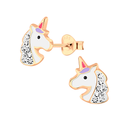 Wholesale Sterling Silver Unicorn Ear Studs - JD2497