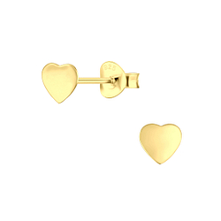 Wholesale Sterling Silver Heart Ear Studs - JD2693