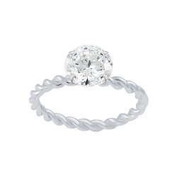 Wholesale Sterling Silver Solitaire Ring - JD2654