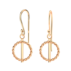 Wholesale Sterling Silver Twisted Circle Earrings - JD2876