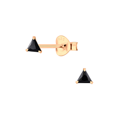 Wholesale 3mm Triangle Cubic Zirconia Ear Studs - JD3150