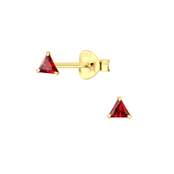 Wholesale 3mm Triangle Cubic Zirconia Ear Studs - JD3149