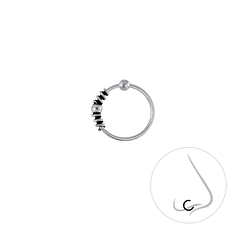 Wholesale Sterling Silver Bali Ball Closure Ring - JD3395